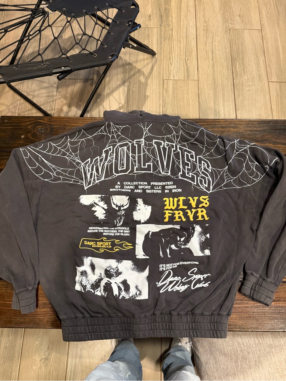 Darc Sport x Venom limited edtion Marvel Hero collab Wolf Grey zip up hoodie